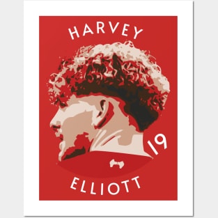 Harvey Elliott - A Red LFC Liverpool FC white Posters and Art